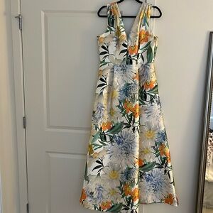 “Custom” Kay Unger floral mikado dress evening dress. Size 8. Worn once